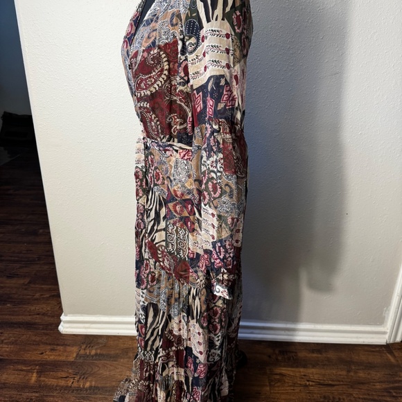 VERONICA BEARD Silk Isra Multi Print Maxi Dress - Size US 6 EXCELLENT condition! - Picture 5 of 9
